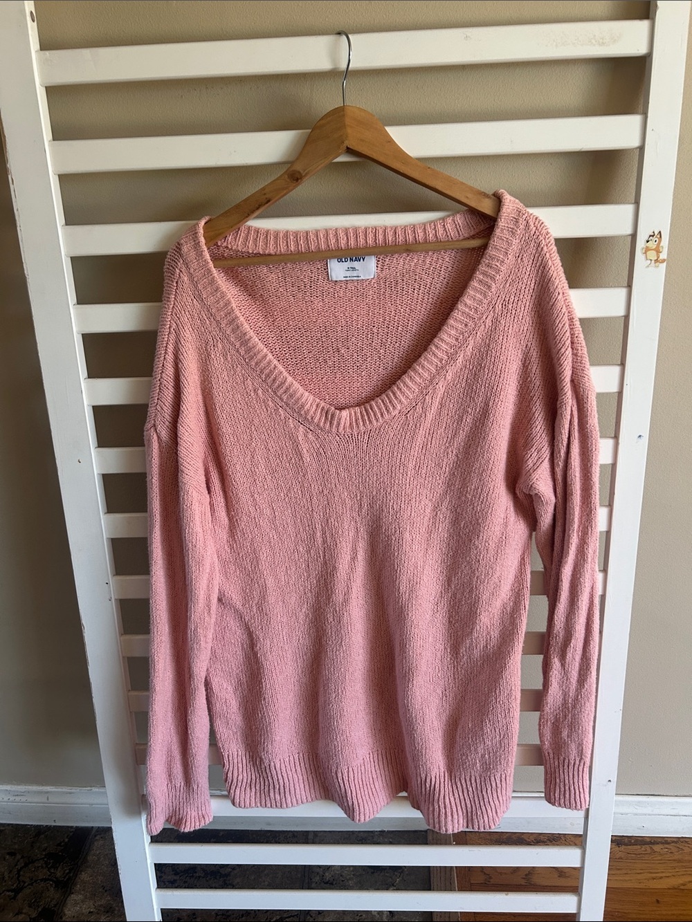 Old Navy Light Pink Scoop Neck Knit Sweater Medium Tall